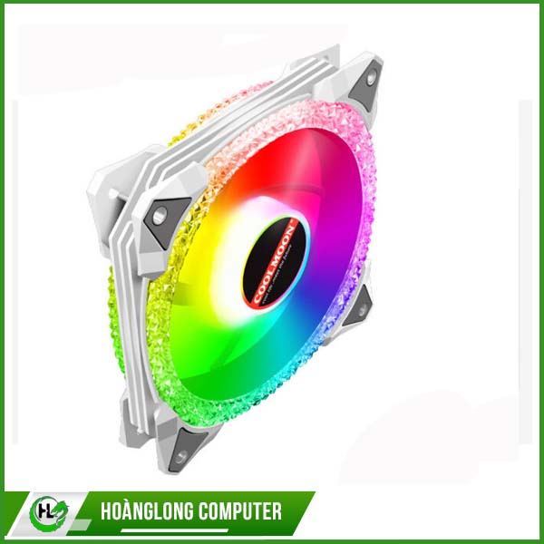 QUẠT TẢN NHIỆT  LED RGB COOLMOON S5 (ROYAL) (WHITE/ Black)