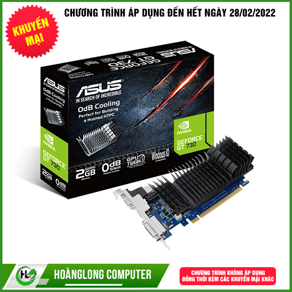 VGA ASUS GT730-SL-2GD5 BRK 2GB DDR5 64BIT NEW