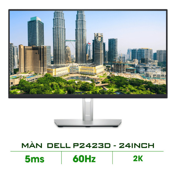MÀN HÌNH DELL P2423D (23.8 INCH/QHD/IPS/60HZ/8MS/300 NITS/HDMI+DP+USB)