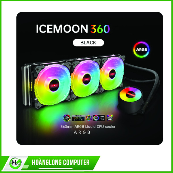 TẢN NHIỆT NƯỚC COOLMOON ICEMOON 360 RGB ( Trắng Hoặc Đen)