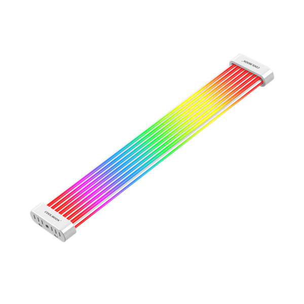 Dây LED Nguồn VGA Coolmoon C260 EX+(6+2)Pin Extension Line RGB WHITE 