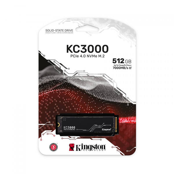 SSD NVME KINGSTON KC3000 512GB(ĐỌC 7000MB/S, GHI 3900MB/S) M.2 2280 PCIE GEN 4 X 4 -(SKC3000S/512G)