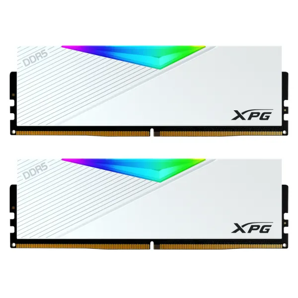 KIT RAM ADATA LANCER DDR5 32GB(16x2) 6000Mhz WHITE RGB AX5U6000C3016G-DCLARWH