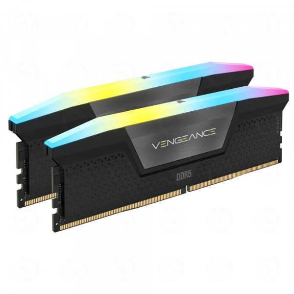 KIT RAM CORSAIR VENGEANCE RGB 64GB (2X32GB) 5600MHZ DDR5 BLACK (CMH64GX5M2B5600C40)