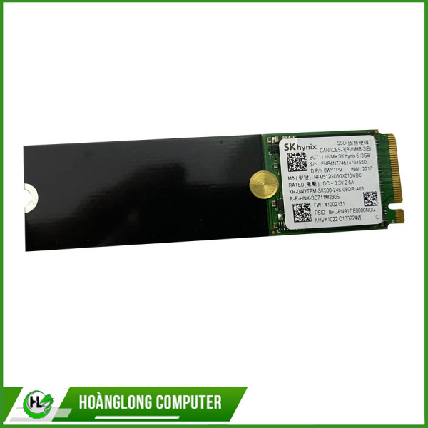 SSD NVME SK HYNIX 512G (ĐỌC/GHI 3500/2500 MB/s) BC711 Pcie NVMe Gen 3x4  2230 TRAY BÓC MÁY (có khay nối)