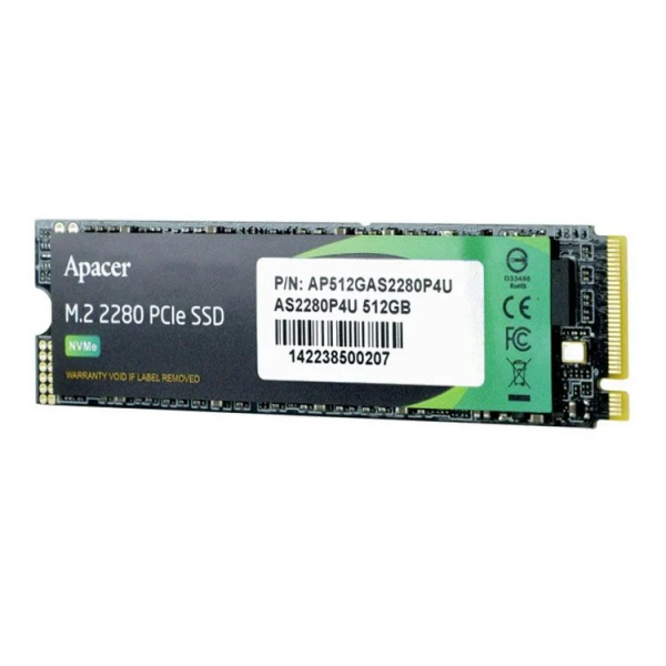SSD NVME APACER 512GB (Đọc/Ghi 3500MB/s-2300MB/s) 2280P4U M.2 PCIe, Gen 3x4 (AP512GAS2280P4U-1)