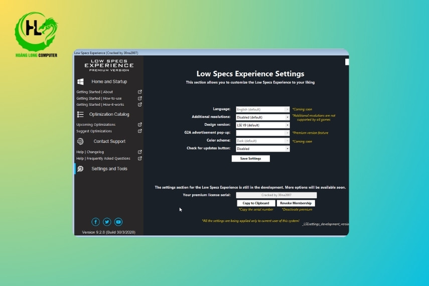 Low Spec Experience