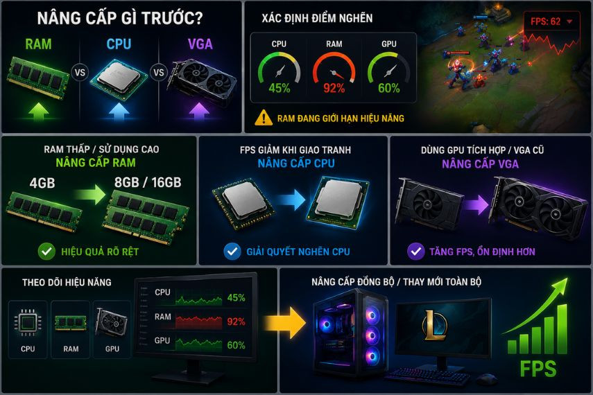 Thứ tự ưu tiên khi nâng cấp phần cứng
