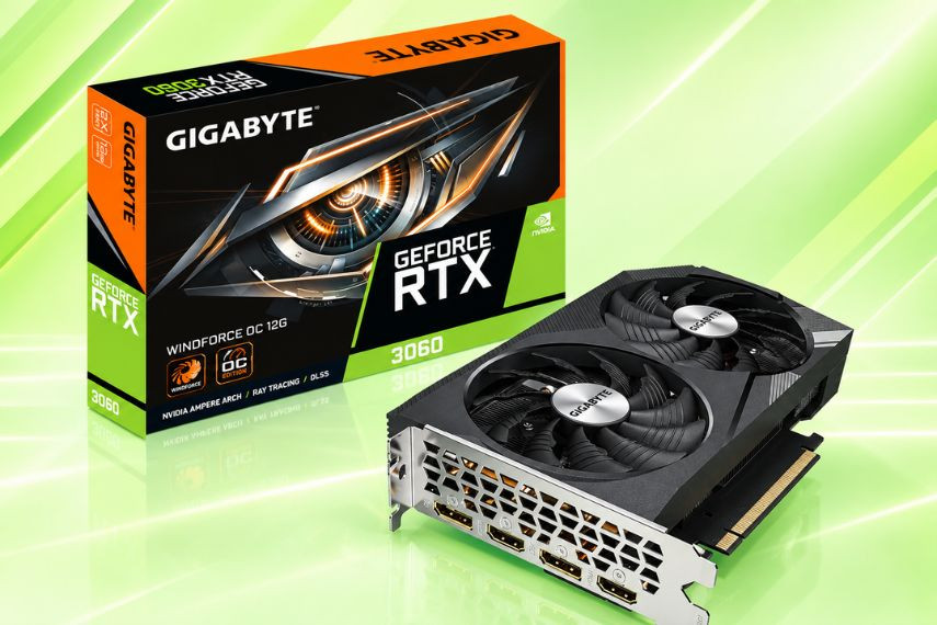 GIGABYTE RTX 3060 WINDFORCE OC sở hữu khả năng hiển thị độ phân giải tối đa 7680x4320 pixel