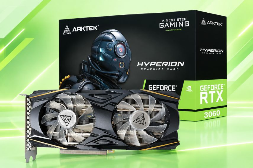 Các mẫu ARKTEK RTX 3060 thường sử dụng tản nhiệt 2 quạt
