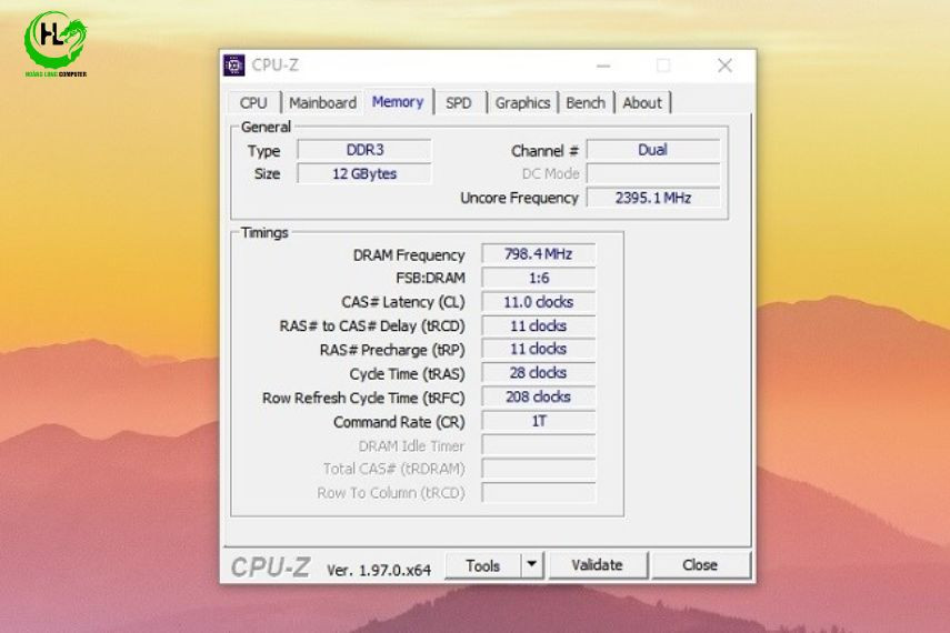phần mềm CPU-Z kiểm tra cấu hình