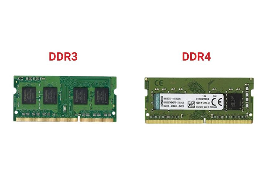 RAM DDR3 có hiệu năng kém hơn so với thế hệ RAM DDR4 