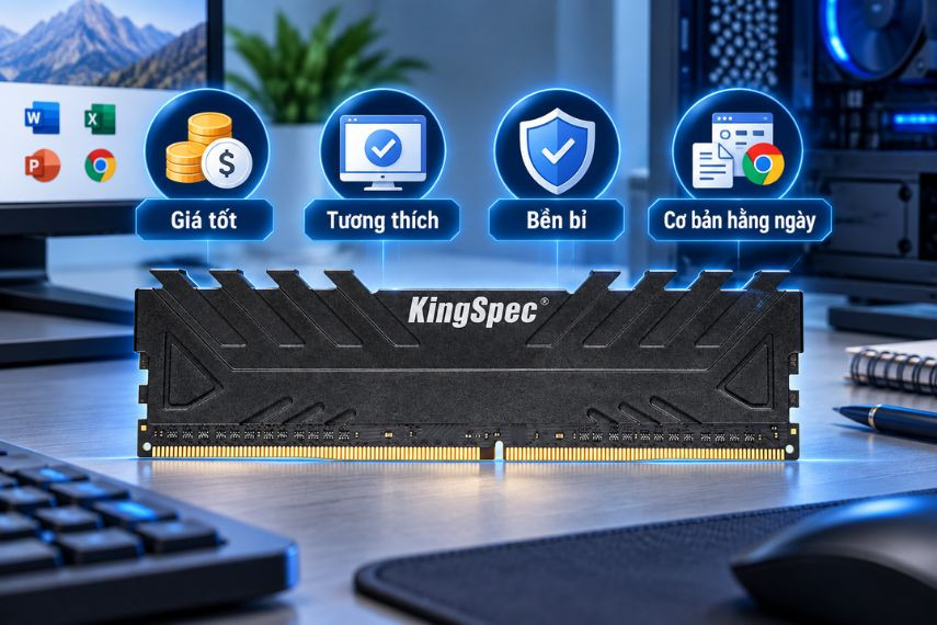 Kingspec là thương hiệu RAM phổ thông được nhiều khách hàng lựa chọn