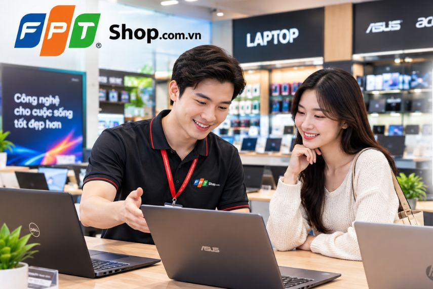 FPT Shop cung cấp laptop chính hãng và các thiết bị công nghệ đa dạng