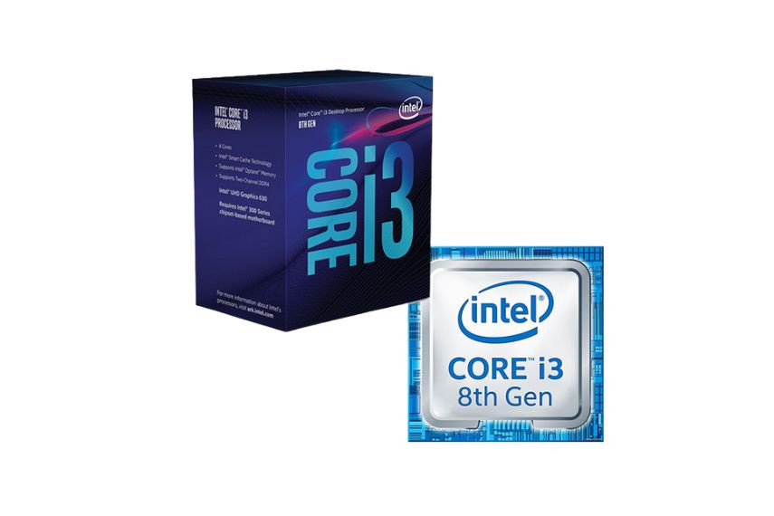 Bộ vi xử lý Intel Core i3-8100 với 4 nhân, 4 luồng mang đến hiệu quả sử dụng cao cho người dùng