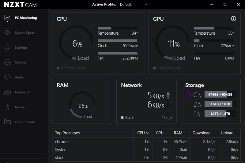 NZXT CAM theo dõi kiểm tra nhiệt độ CPU