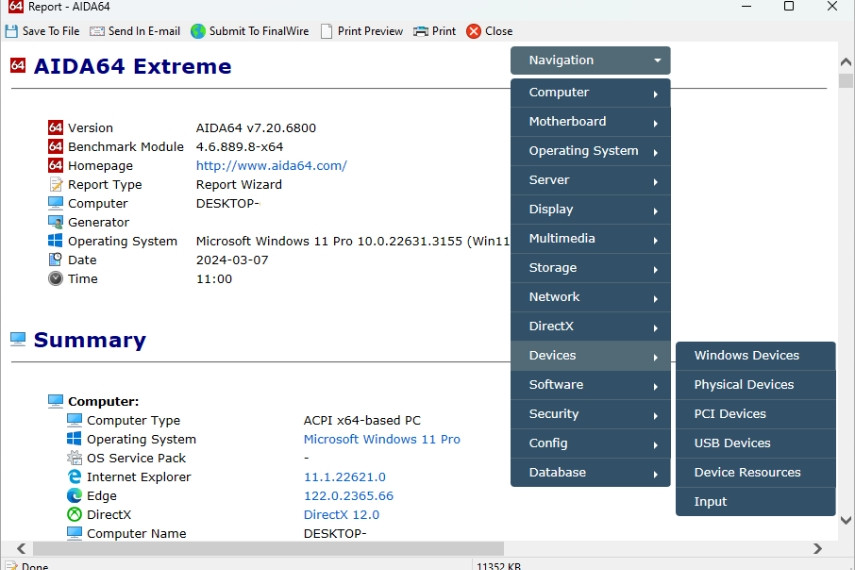 AIDA64 Extreme cung cấp thông tin về phần cứng và hỗ trợ stress test VGA