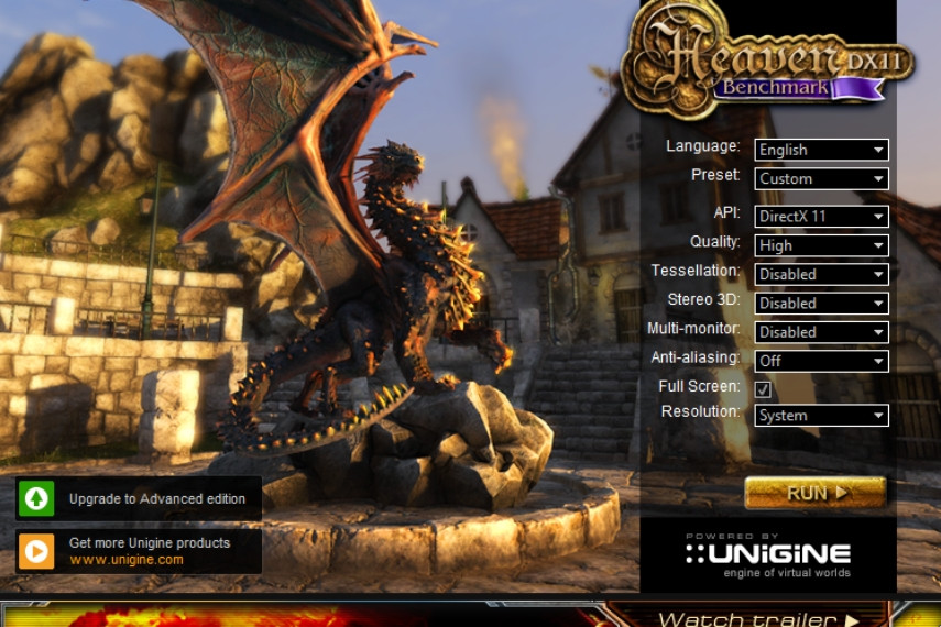 Unigine Heaven Benchmark là công cụ test VGA