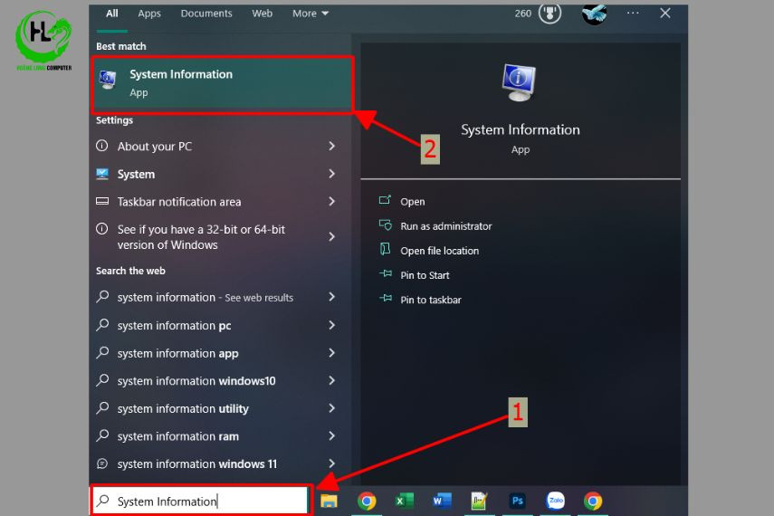 cách kiểm tra thông số hệ thống Windows