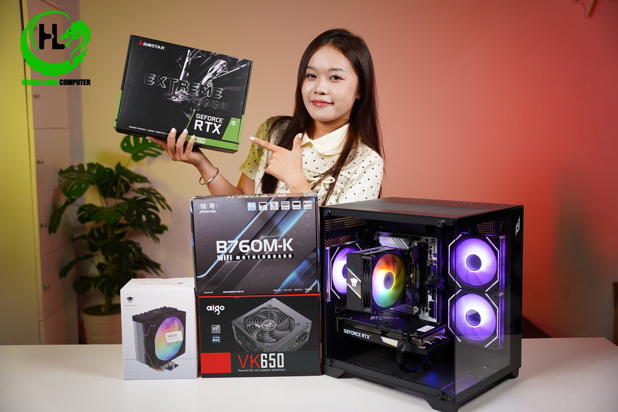 bộ pc gaming khi lắp có thể tuỳ chỉnh linh kiện