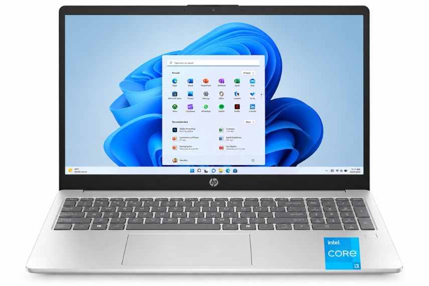 HP 15 FD0133WM được thiết kế khá gọn nhẹ, phù hợp cho sinh viên mang đi học hàng ngày