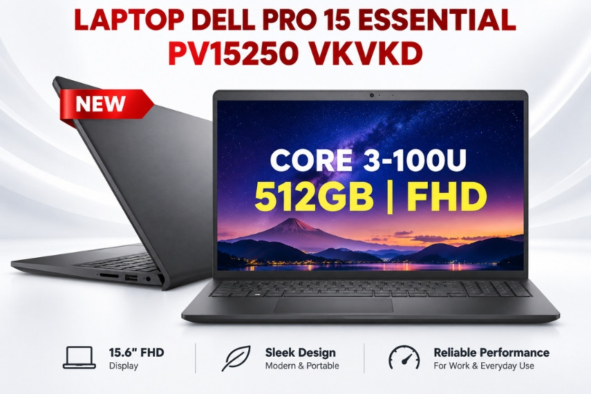 Dell Pro 15 Essential là lựa chọn laptop thực dụng cho sinh viên
