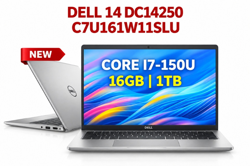 Laptop Dell 14 DC14250 sở hữu thiết kế mỏng nhẹ nhưng hiệu năng vô cùng mạnh mẽ