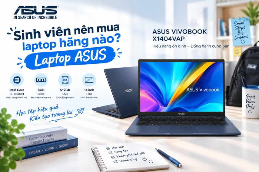 ASUS Vivobook X1404VAP là mẫu laptop đáng mua trong tầm giá 15 triệu đồng