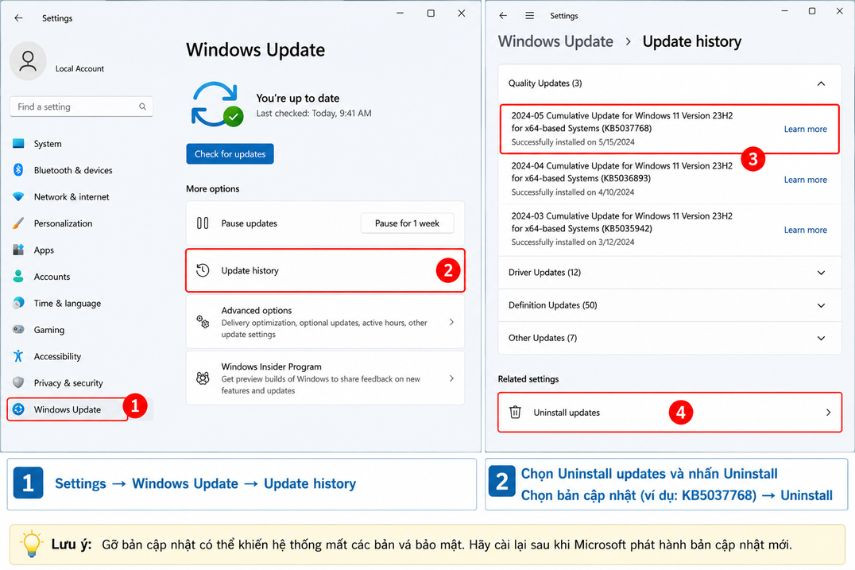 cach-go-ban-cap-nhat-windows-11-gay-loi-trong-update-history