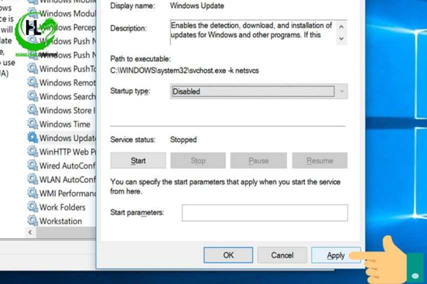 tắt tự động Update Win 10