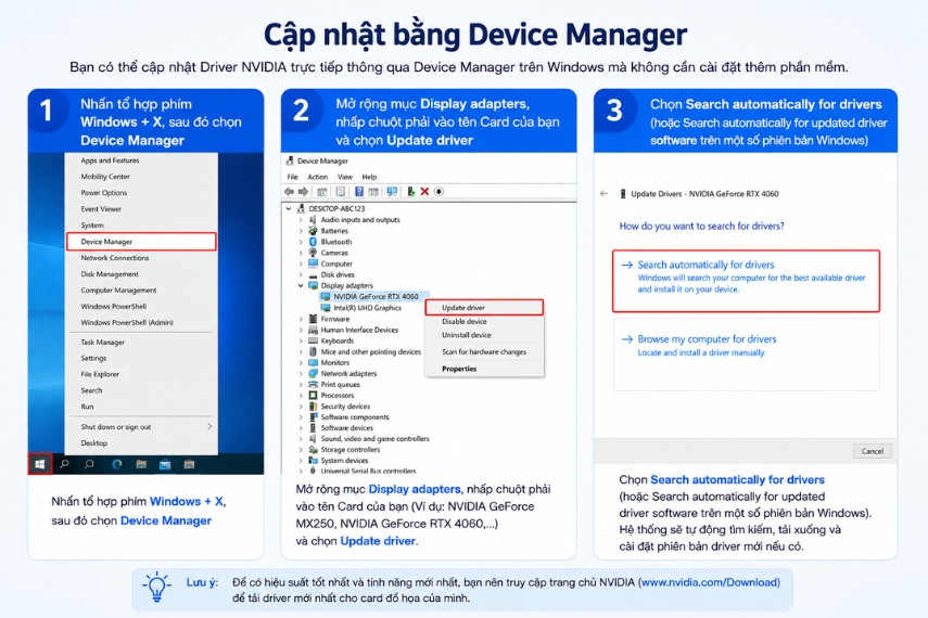 Chọn phiên bản driver mới nhất để tải về máy