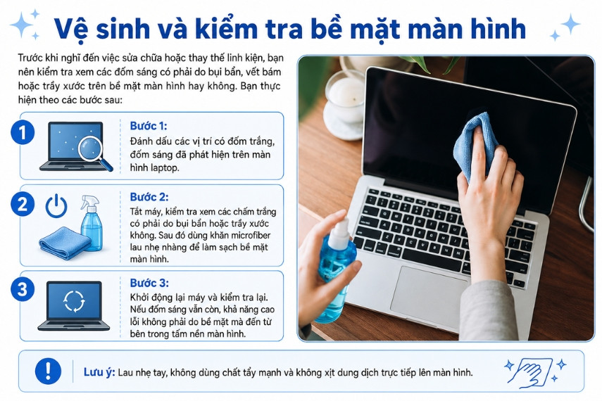 màn hình tình trạng đốm sáng