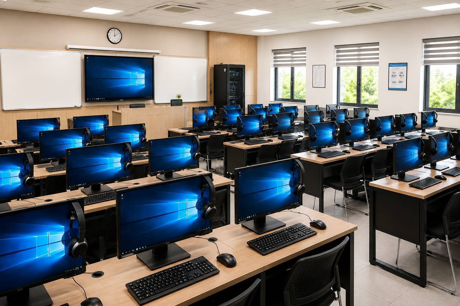 Giải Pháp Lắp Đặt Phòng Máy Tính Thực Hành Cho Trường Học Tối Ưu Nhất