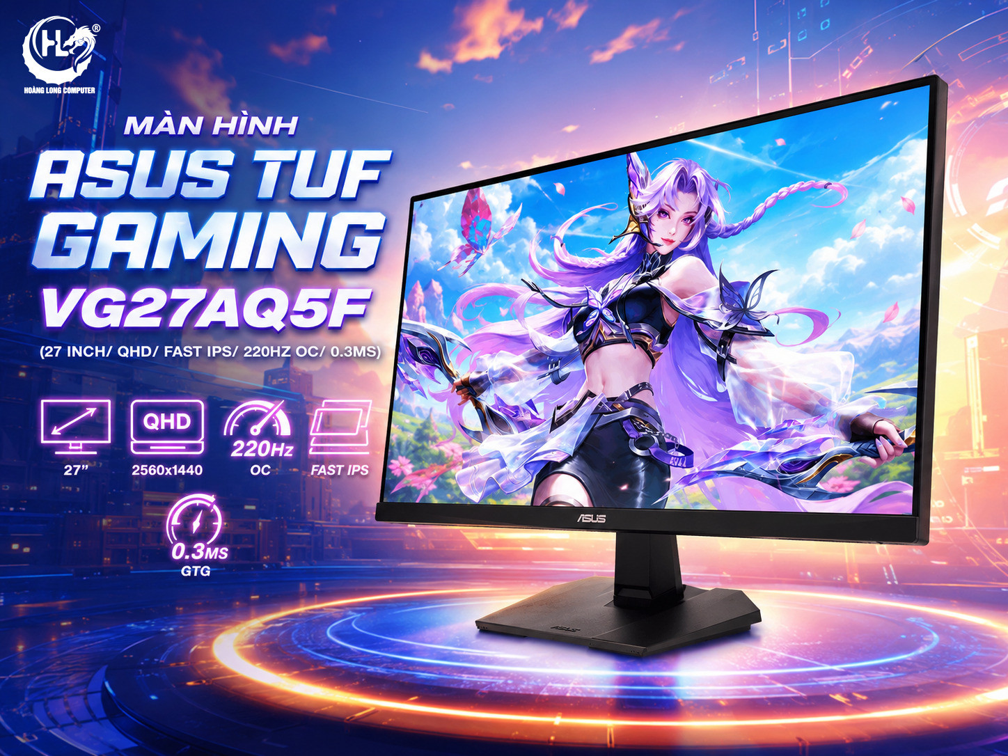 Màn Hình ASUS TUF Gaming VG27AQ5F: Chiến Game Đỉnh - Bứt Phá Mọi Giới Hạn 
