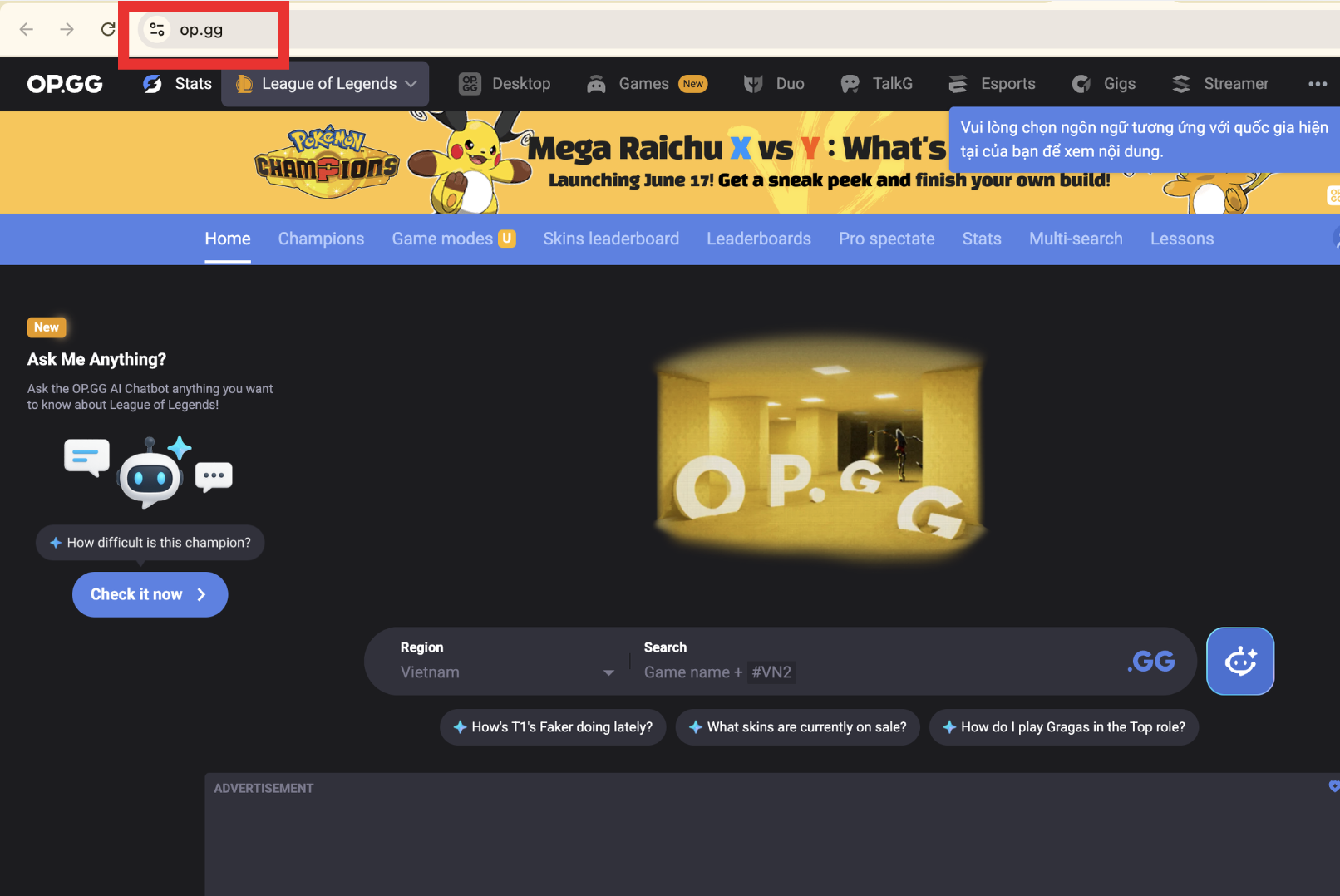 Hướng dẫn check lịch sử đấu LOL bằng OP.GG và League of Graphs
