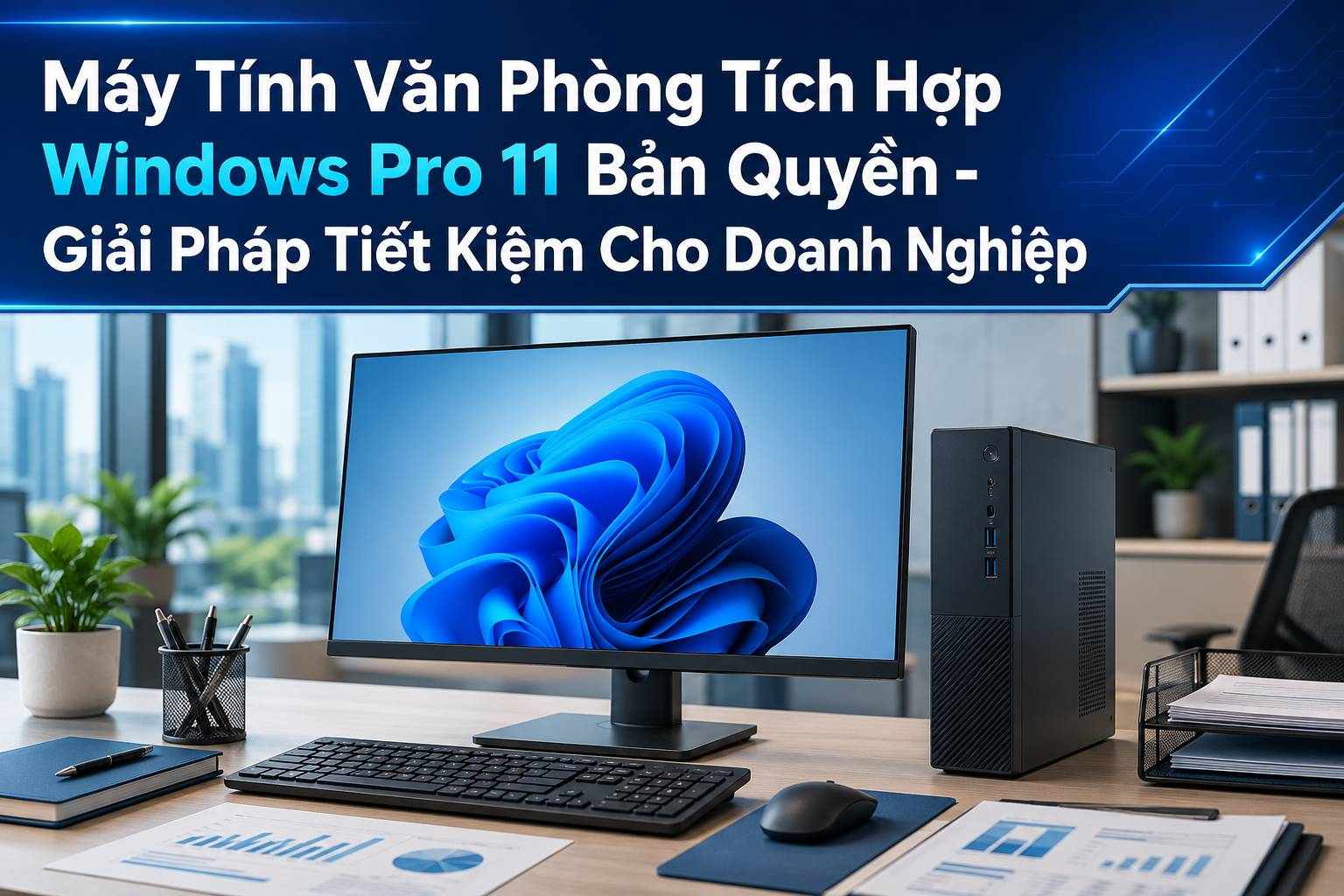 Máy Tính Văn Phòng Tích Hợp Windows Pro 11 Bản Quyền - Giải Pháp Tiết Kiệm Cho Doanh Nghiệp