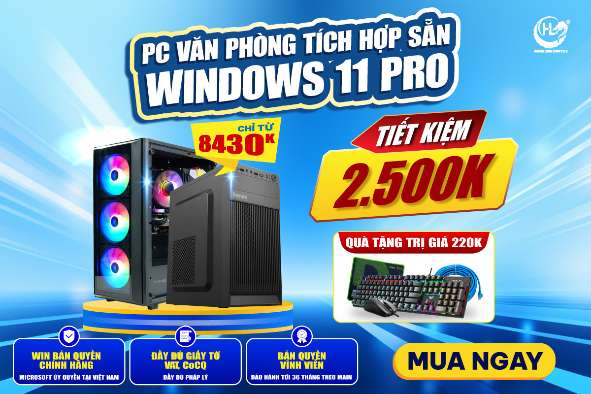 PC Văn Phòng Windows Bản Quyền Giúp Doanh Nghiệp An Tâm