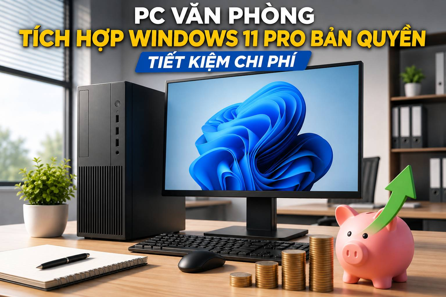 PC Văn Phòng Tích Hợp Windows 11 Pro Bản Quyền Tiết Kiệm Chi Phí