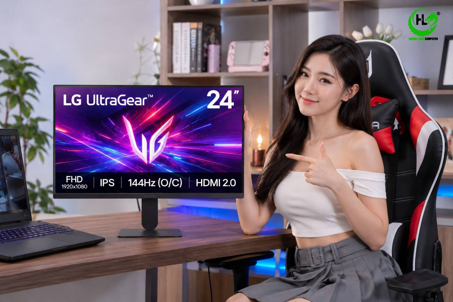 Màn Hình LG 24G411A-B 144Hz: Khung Hình Sắc Nét - Chiến Game Mượt Mà 