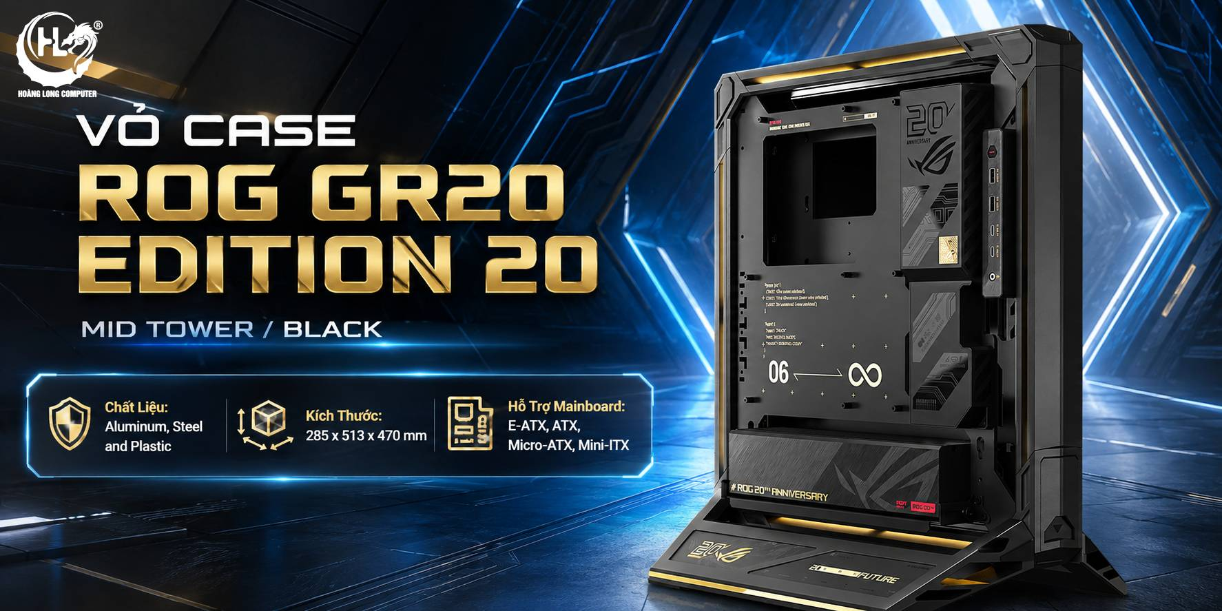 ROG GR20 Edition 20: Case Khung Mở Cho PC Hiệu Năng Cao