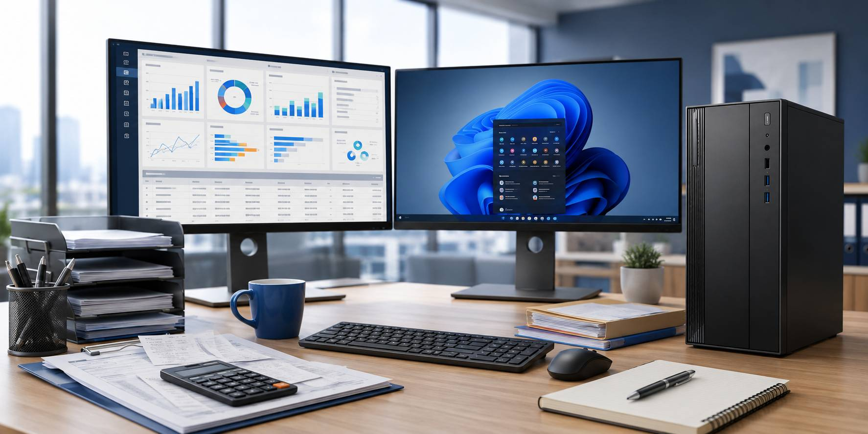 PC Đối Soát Thanh Toán Có Windows 11 Pro Bản Quyền Tích Hợp Sẵn 