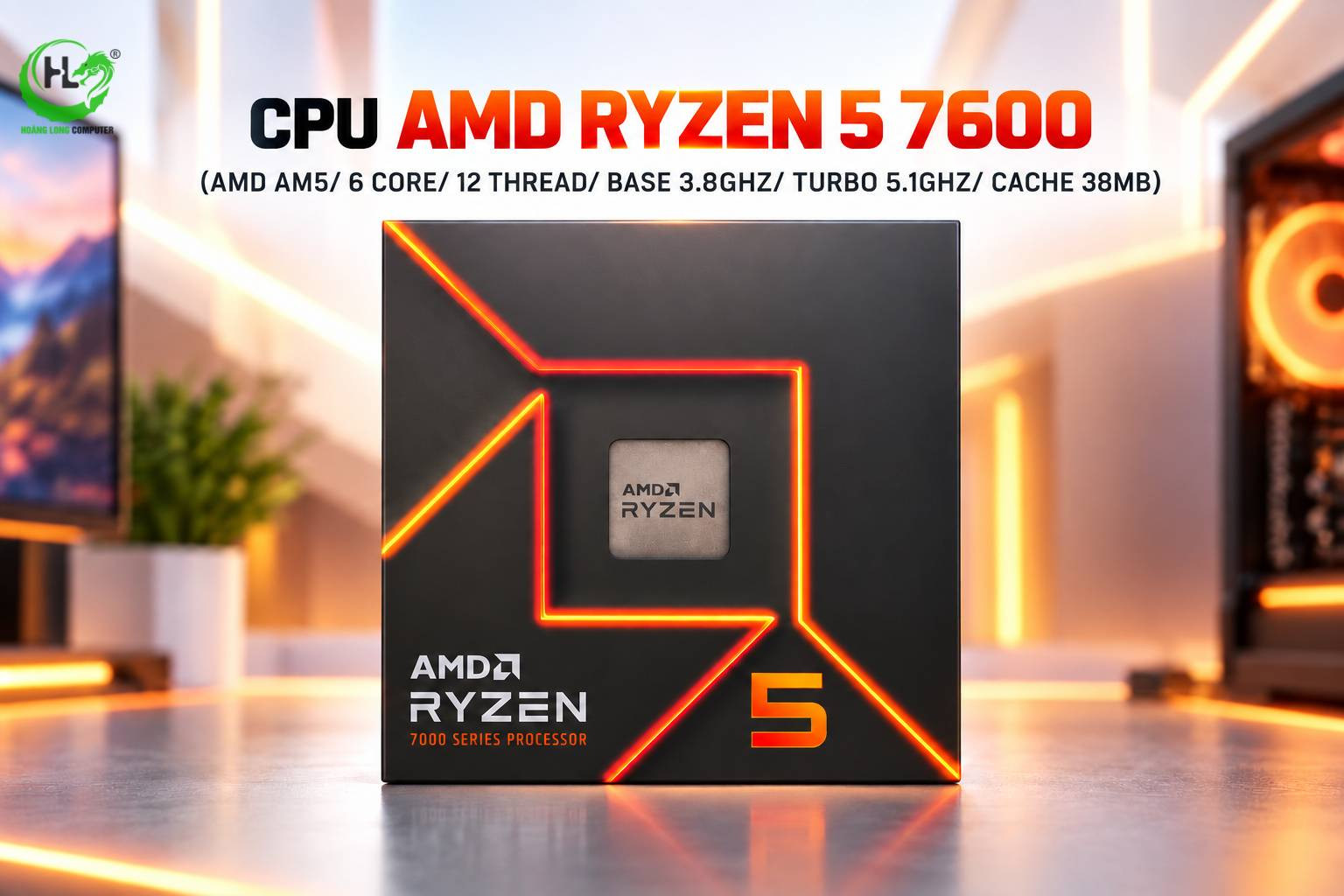 CPU AMD Ryzen 5 7600: Hiệu Năng Mạnh Mẽ - Đa Nhiệm Mượt Mà 