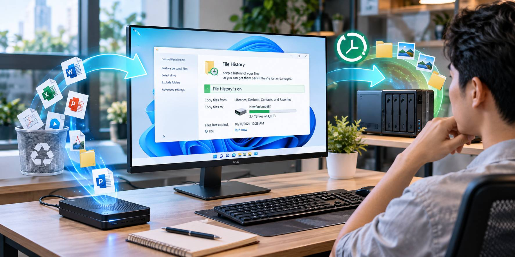 File History Windows 11 Giúp Khôi Phục File Lỡ Xóa