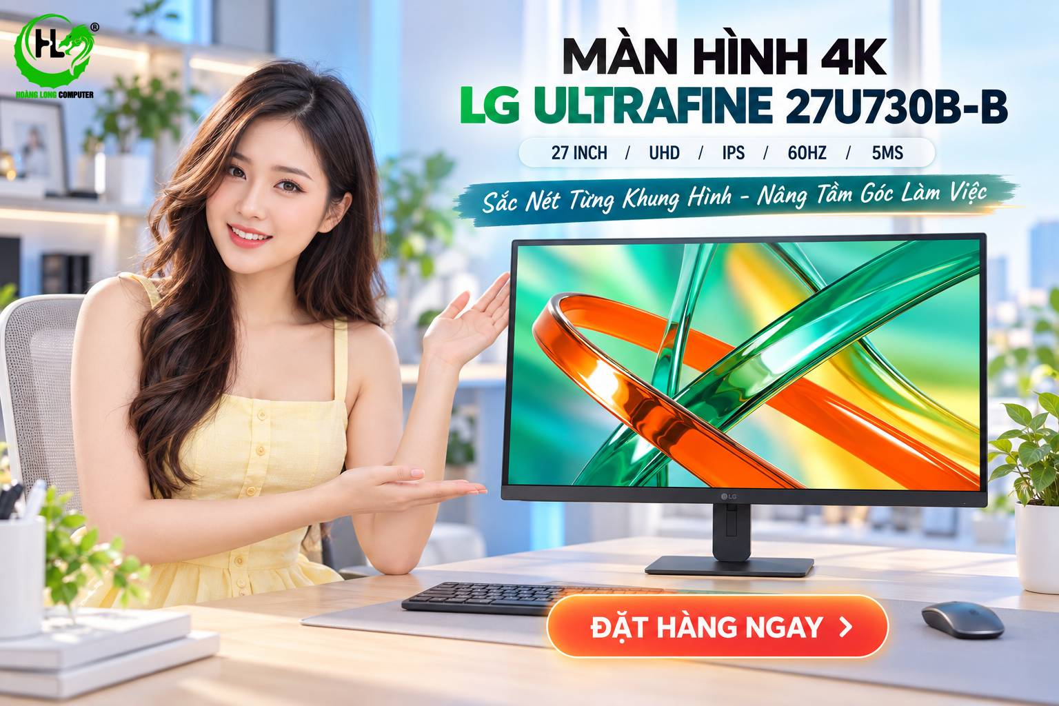 LG UltraFine 27U730B-B 4K: Hình Ảnh Sắc Nét - Nâng Tầm Trải Nghiệm Đỉnh Cao Cho Giải Trí Và Công Việc 