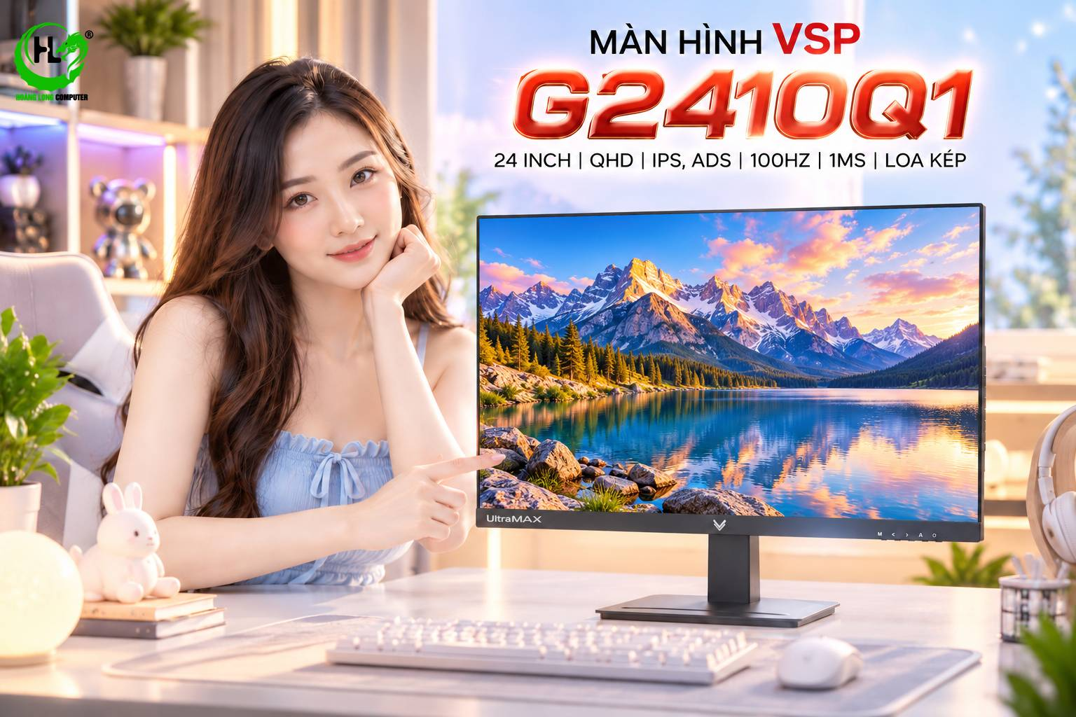 VSP G2410Q1 2K 100Hz: Hình Ảnh Sắc Nét - Nâng Tầm Trải Nghiệm 