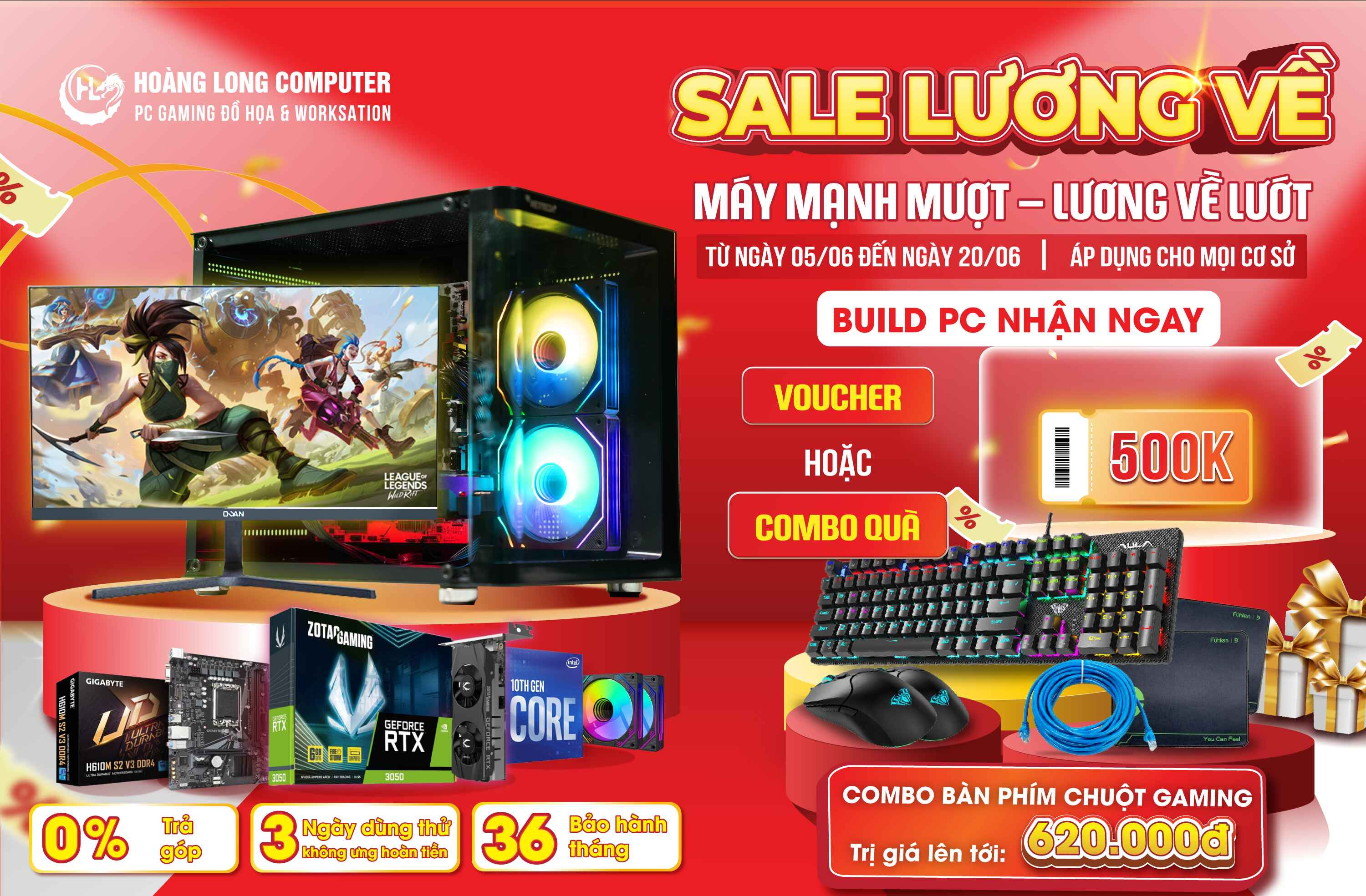 Sale Lương Về: Build Máy Mạnh Mượt - Lướt Thả Ga - Nhận Quà Cực Đã 