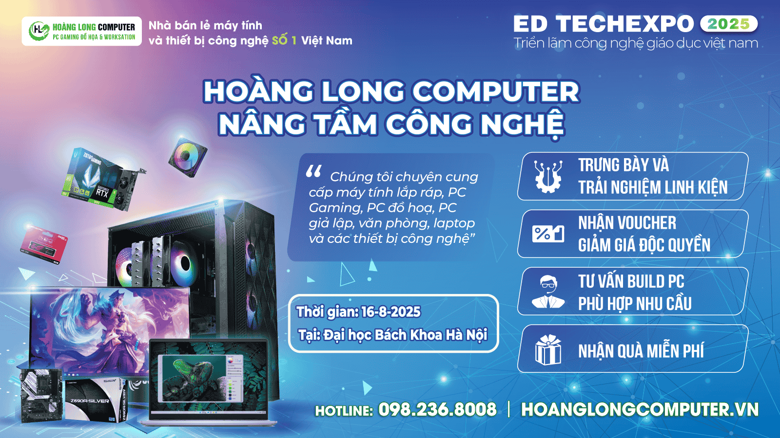 Trải Nghiệm Công Nghệ Đỉnh Cao Cùng Hoàng Long Computer Tại Edtech Expo 2025 