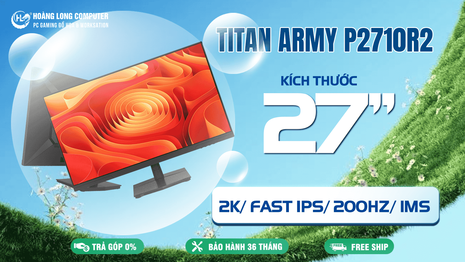  Màn Hình 27 Inch Titan Army P2710R2: Độ Sắc Nét Cao - Hiệu Suất Đa Nhiệm