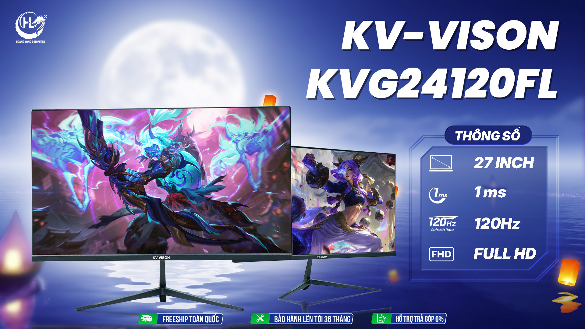 KV-VISON KVG24120FL: Hình Ảnh Sắc Nét - Nâng Tầm Trải Nghiệm 