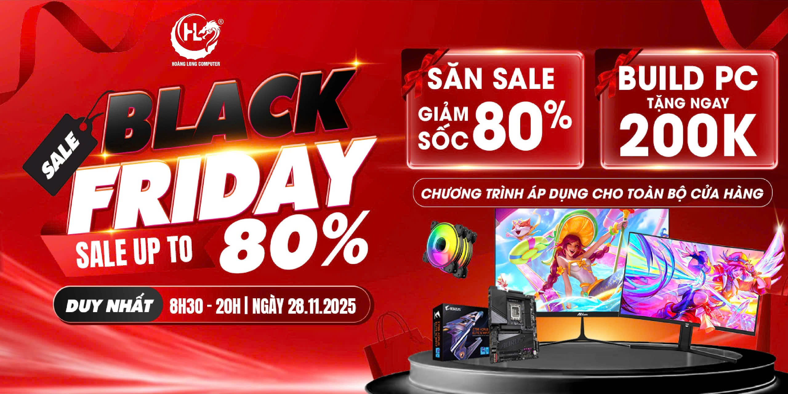 Black Friday Tại Hoàng Long Computer: Giảm Sốc Toàn Hệ Thống - Săn Deal Cực Hời 